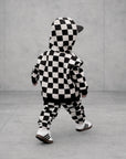 Fleece Hoodie + Sweatpants Set in Venice (Checkered)