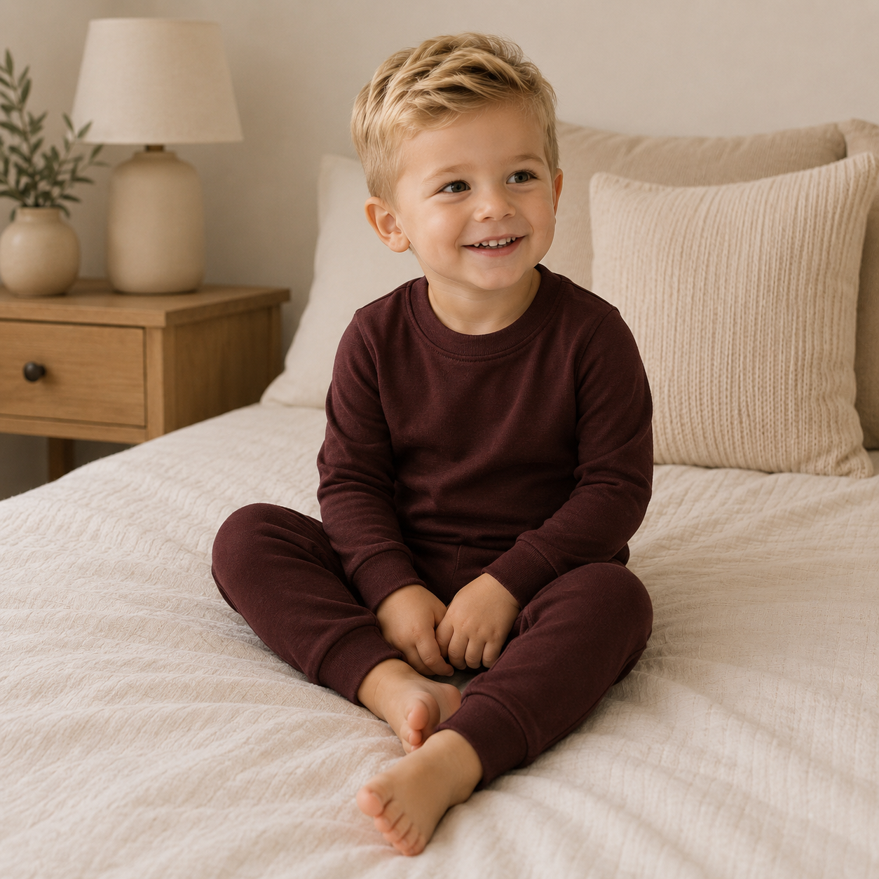 Bamboo Chocolate Long Sleeve PJs