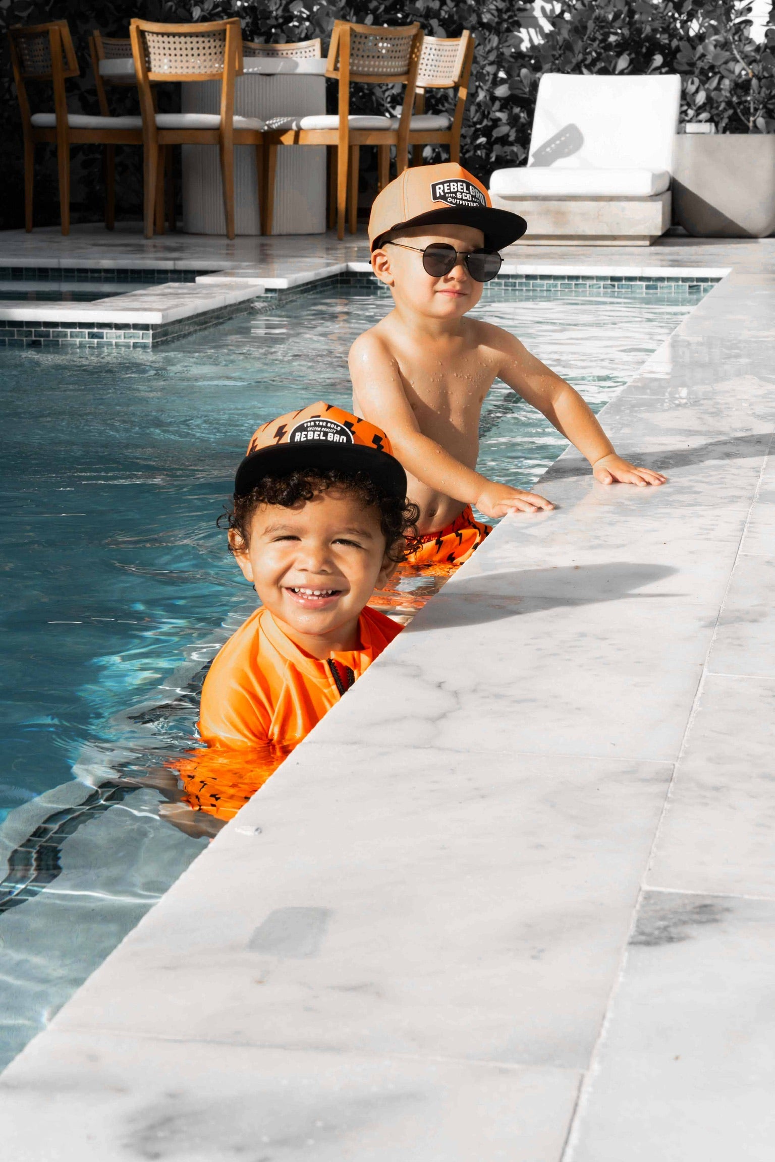 UPF50+ Long Sleeve Rash Guard in Neon Valencia || PREORDER