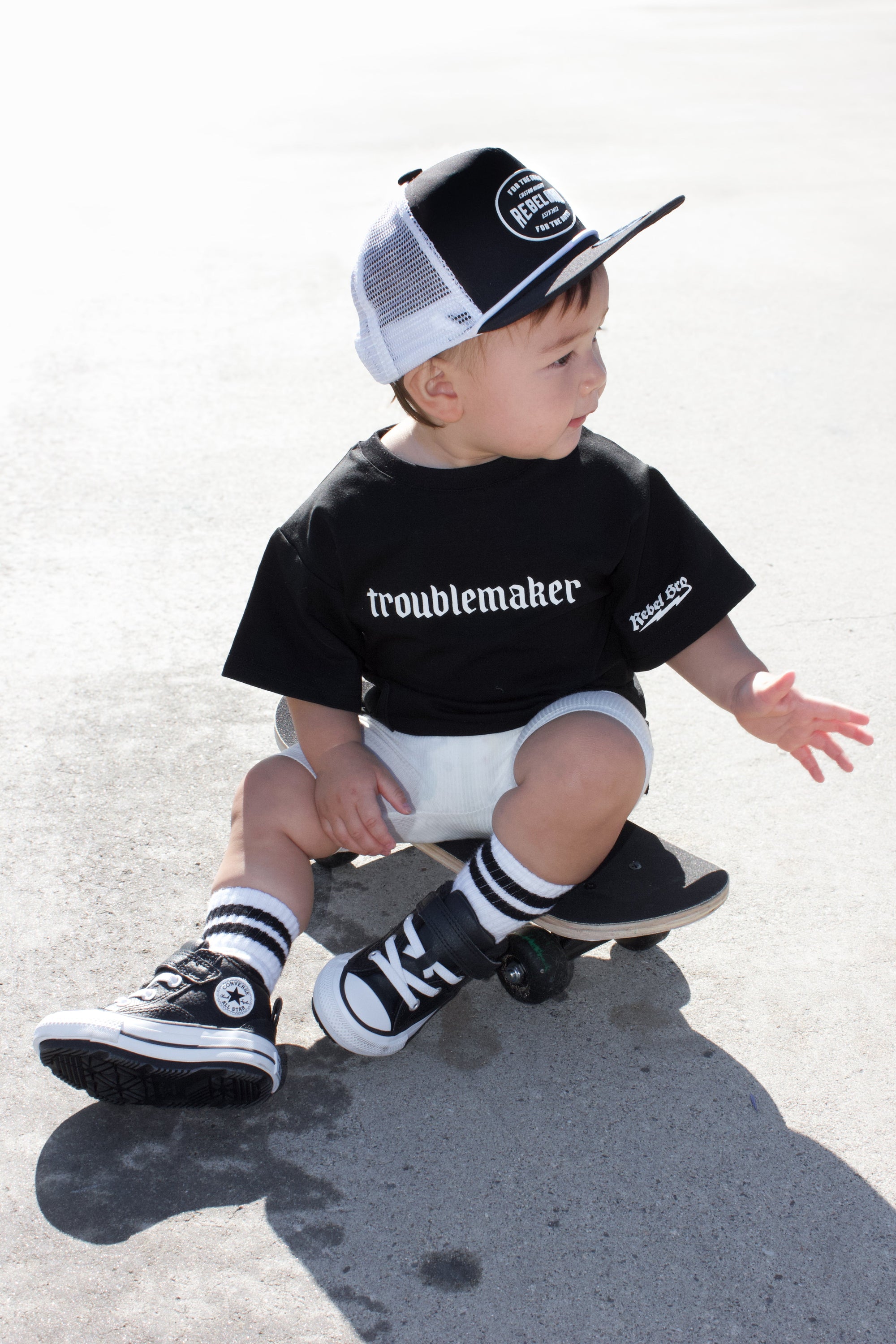 Bamboo Graphic Tee in Troublemaker