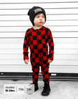 Bamboo Zippy Sleeper in Americana Red + Black (Checkered)