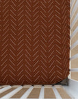 Rust Mudcloth Muslin Crib Sheet