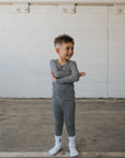 Bamboo Two Piece Pajamas | Black Gingham