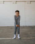 Bamboo Two Piece Pajamas | Black Gingham