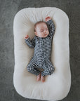 Bamboo Zip Pajamas | Black Gingham