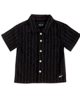 COASTAL BUTTON UP - BLACK