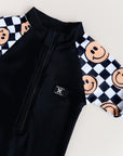 UPF 50 RASHGUARD ONESIE - HAPPY SURF
