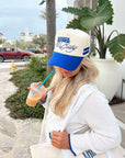 Booked and Busy - Royal Blue Vintage Trucker Hat