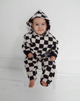 Fleece Hoodie + Sweatpants Set in Venice (Checkered)