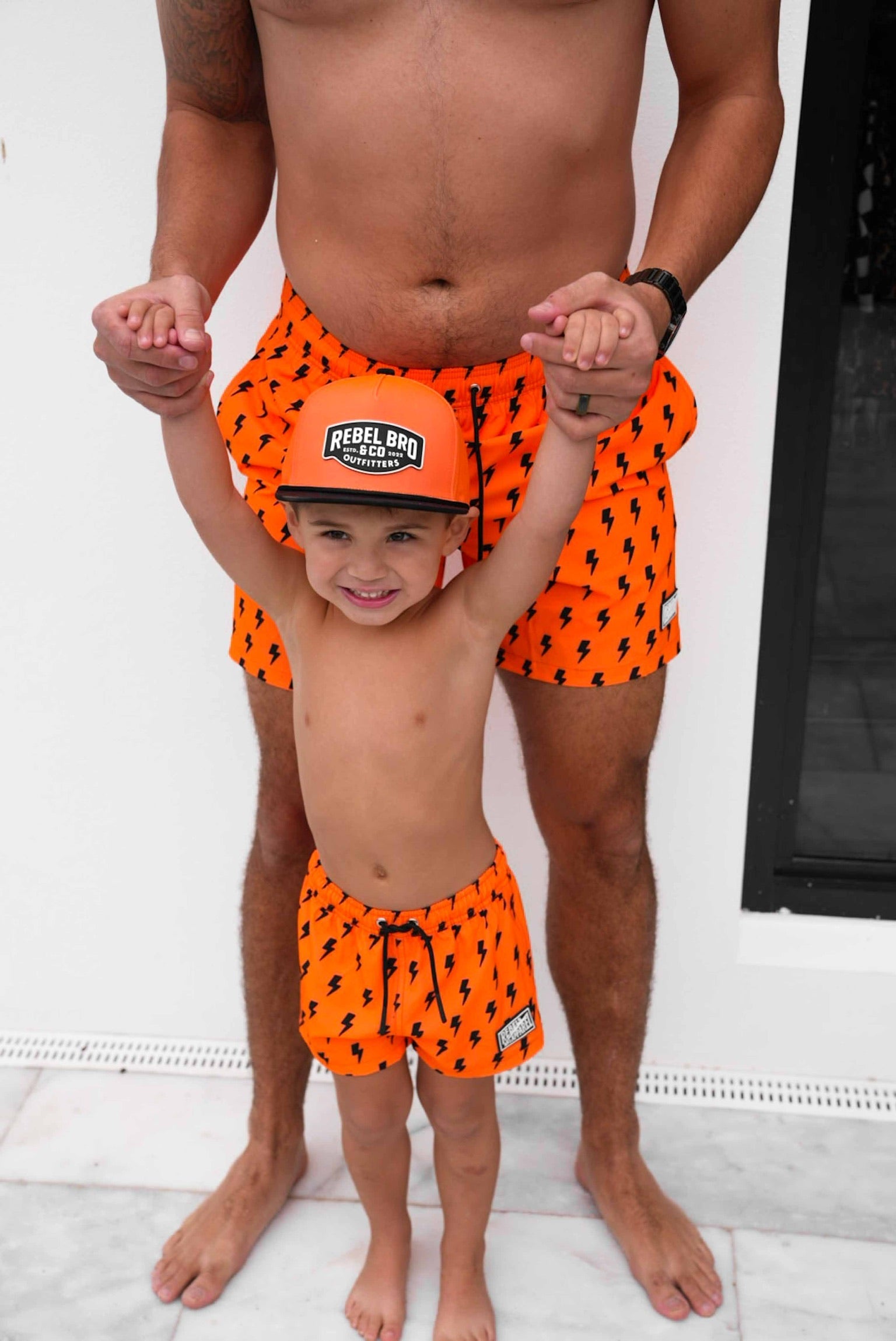 Hybrid Swim Trunks in Neon Valencia x Jagger || PREORDER