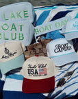 Motor Boatin' Yacht Club - Baby Blue Vintage Trucker Hat
