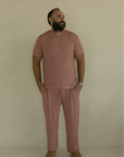 Men's Short Sleeve Bamboo Pajamas | Red Gingham