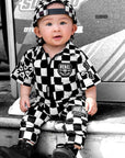 Pit Crew Romper in Venice