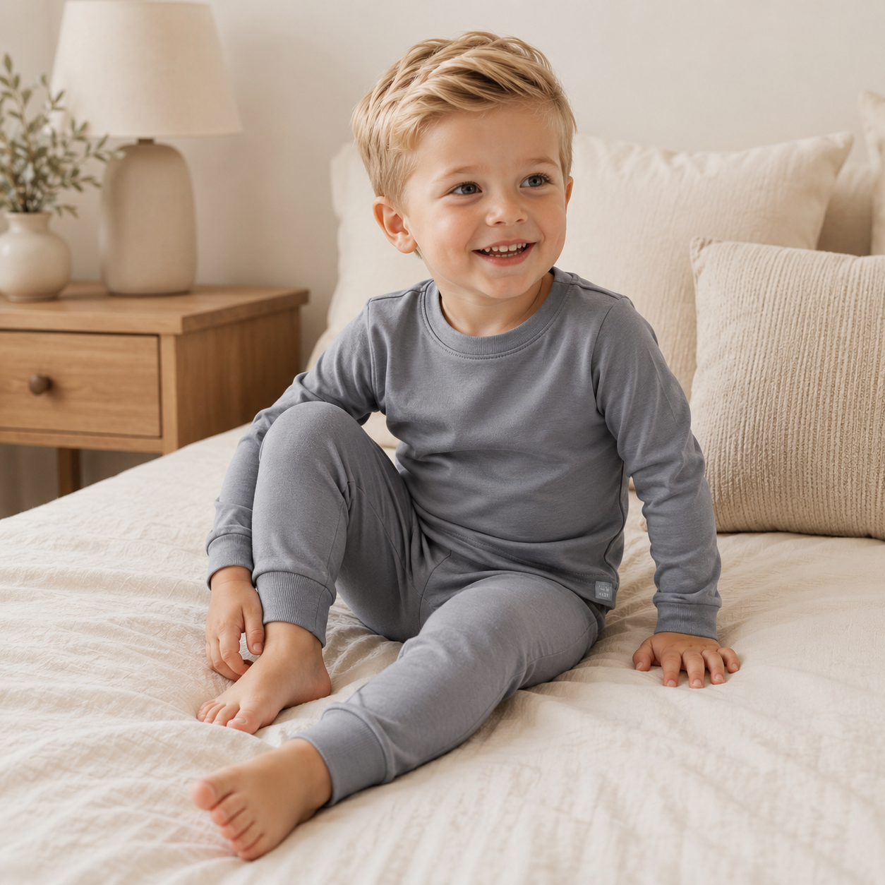 Bamboo Grey Long Sleeve PJs