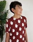Youth Straight Leg Bamboo Pajamas | Vintage Santa