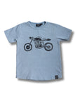 VINTAGE MOTO TEE // DENIM BLUE