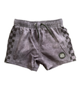 Acid Washed Checkered Board Shorts