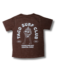 TACO SURF CLUB TEE // DARK BROWN