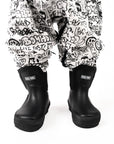Classic Midi Rain Boot in Black / Black
