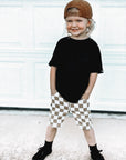DENIM SHORTS - CHECKERS