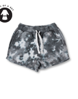 COTTON TIE-DYE SHORTS // CHARCOAL