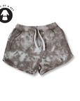 COTTON TIE-DYE SHORTS // TAUPE