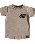 TAUPE FULL THROTTLE ACID WASH TEE
