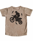 TAUPE FULL THROTTLE ACID WASH TEE