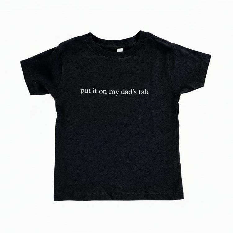 Put It On My Dad's Tab Embroidered T-Shirt