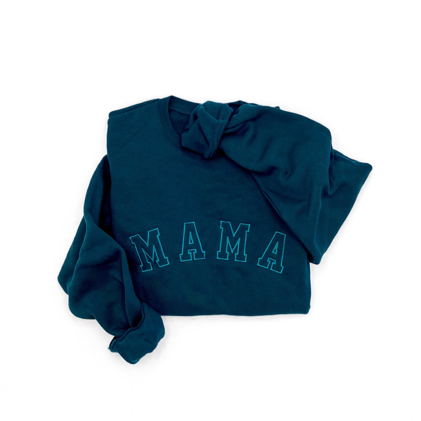 Mama Crewneck Sweatshirt - Embroidered Varsity Design