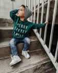 Merry Little Thing Child Waffle Sleeve Crewneck