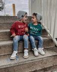 Merry Little Thing Child Waffle Sleeve Crewneck
