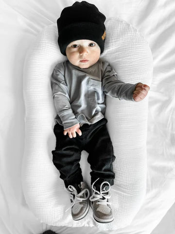Cotton Twill Joggers - Black