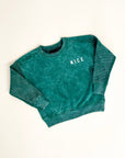 "Nice" Waffle Sleeve Crewneck