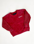 "Naughty" Waffle Sleeve Crewneck