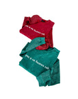 Put It On Santa's Tab Embroidered Waffle Sleeve Crewneck