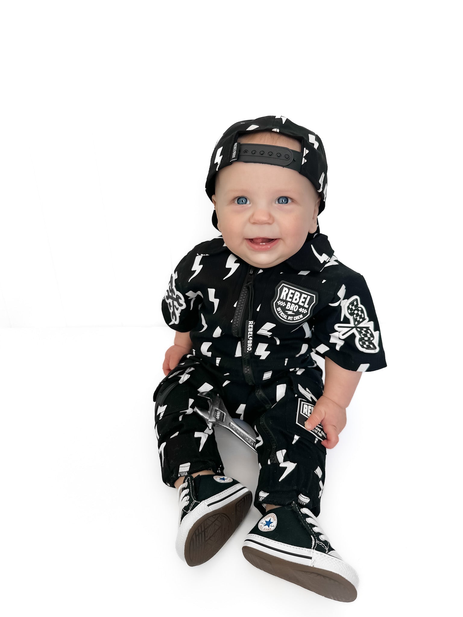 Pit Crew Romper in Jagger