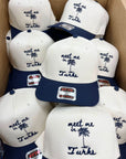 Meet Me In Turks - Navy Vintage Trucker Hat