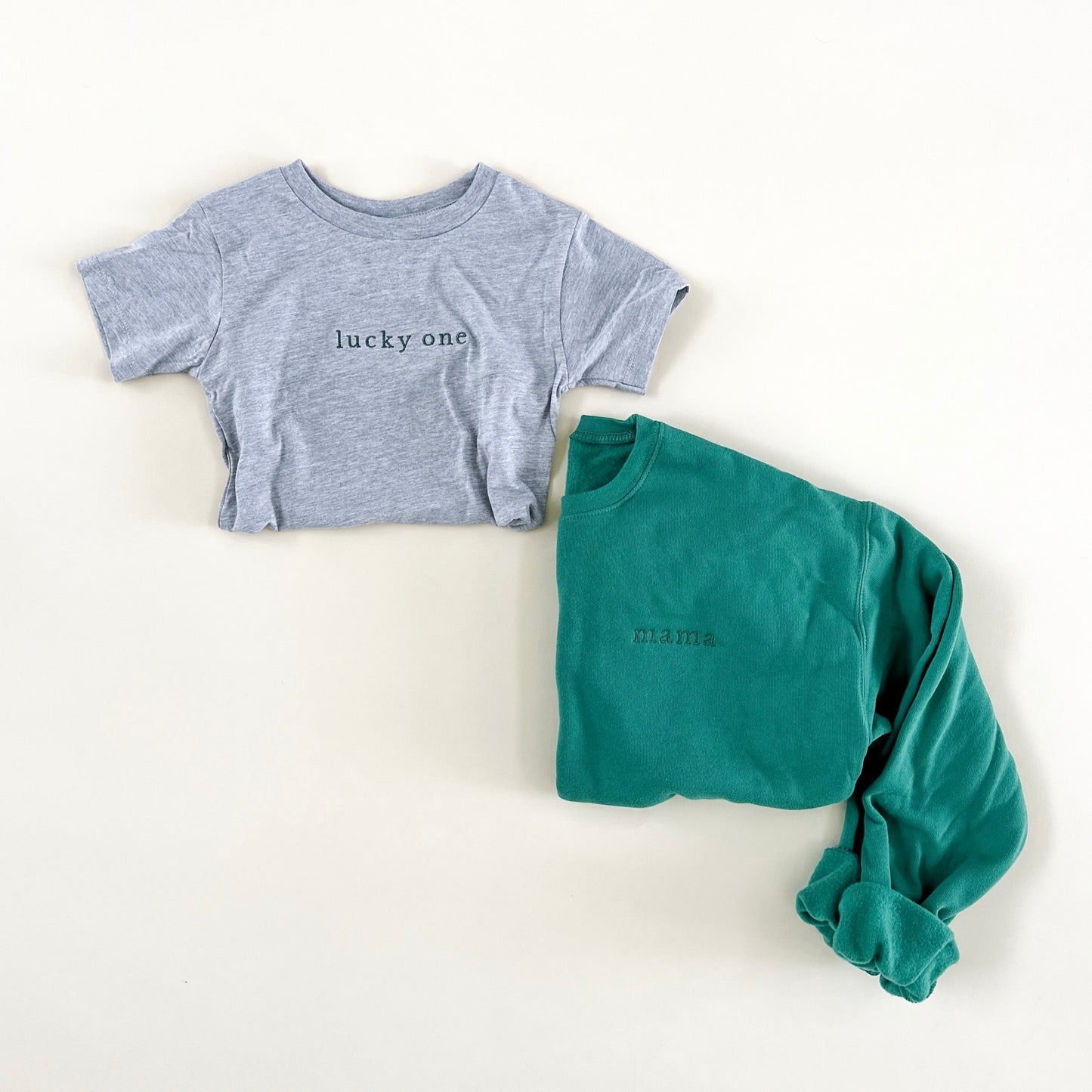 Mama St. Patty's Crewneck Sweatshirt - Left Chest Design