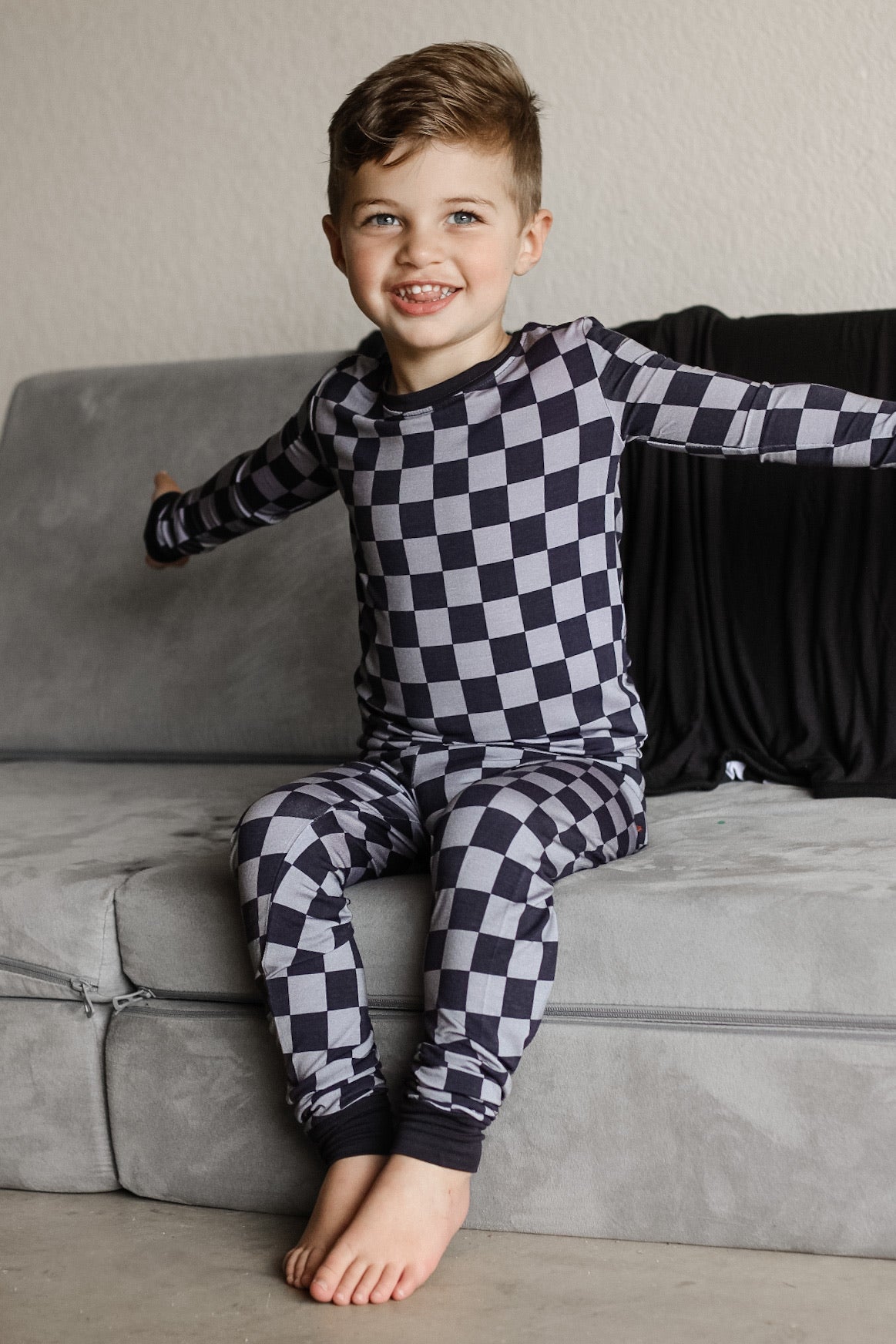 Charcoal Checkers Dream Set