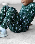 Bamboo Two Piece Set | Green Camo Bolts