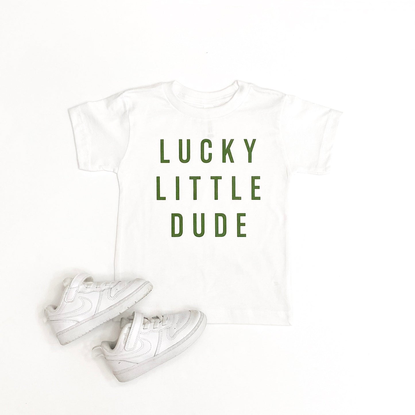 Lucky Little Dude Tee - Olive Design