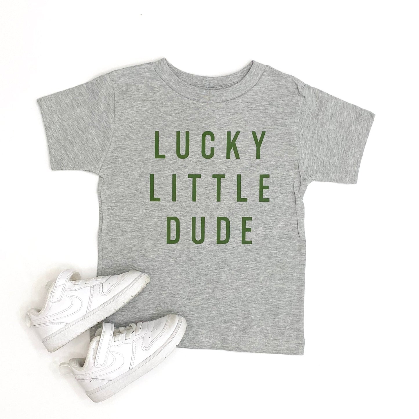 Lucky Little Dude Tee - Olive Design