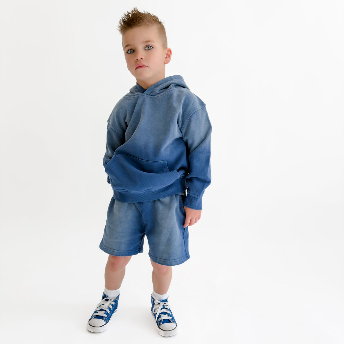 Sun-Faded Hoodie in Cobalt