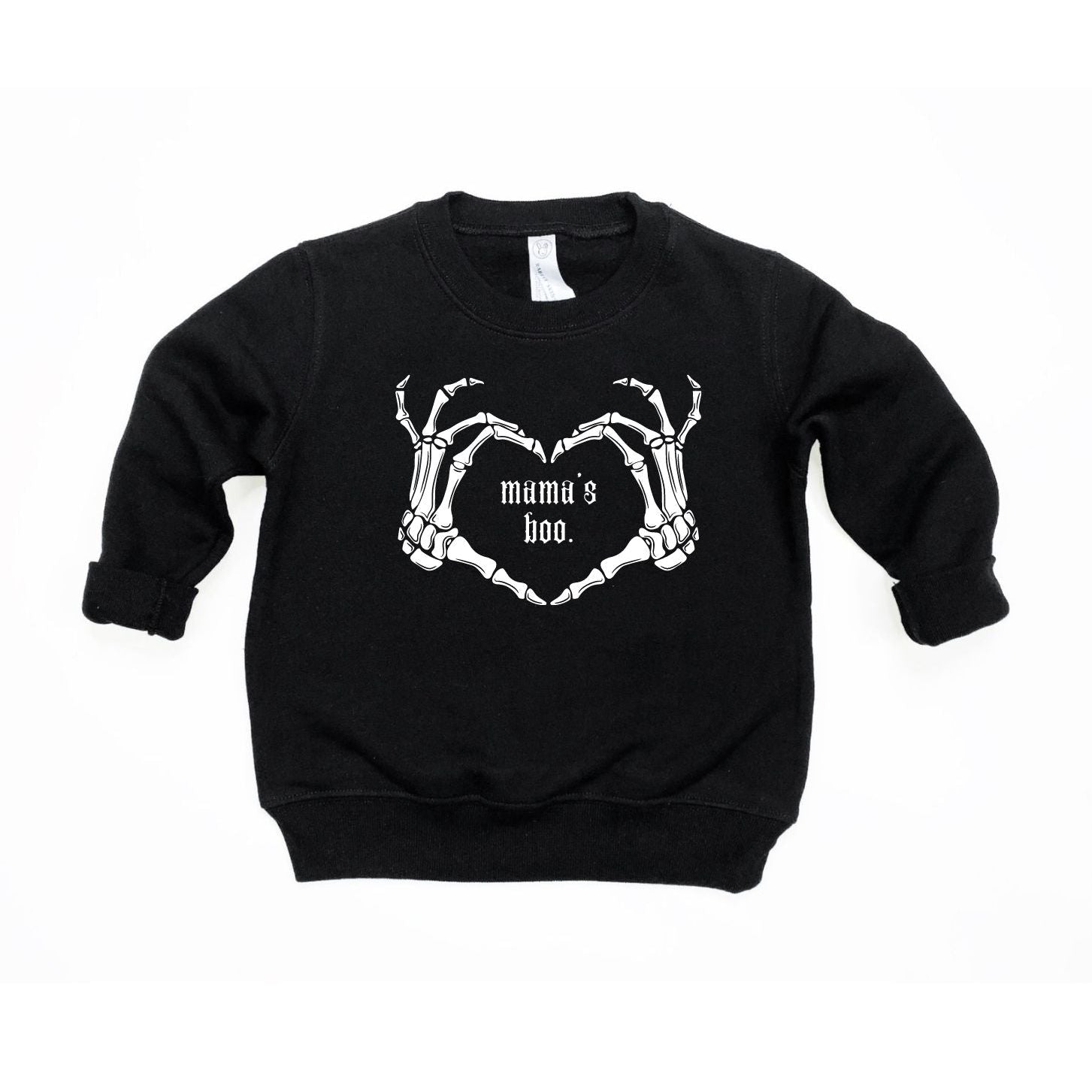 Mama's Boo Skeleton Heart Hands Pullover