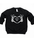 Mama's Boo Skeleton Heart Hands Pullover