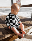 UPF50+ Swim Romper in Vintage Venice