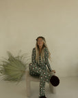 Women's Bamboo Pajamas | Santa Checkerboard