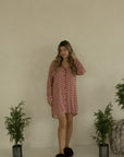 Women's Bamboo Sleeping Dress | Red Gingham
