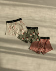 Bamboo Boxers (3 Pack) | Red Gingham, Candy Cane & Santa Checkerboard